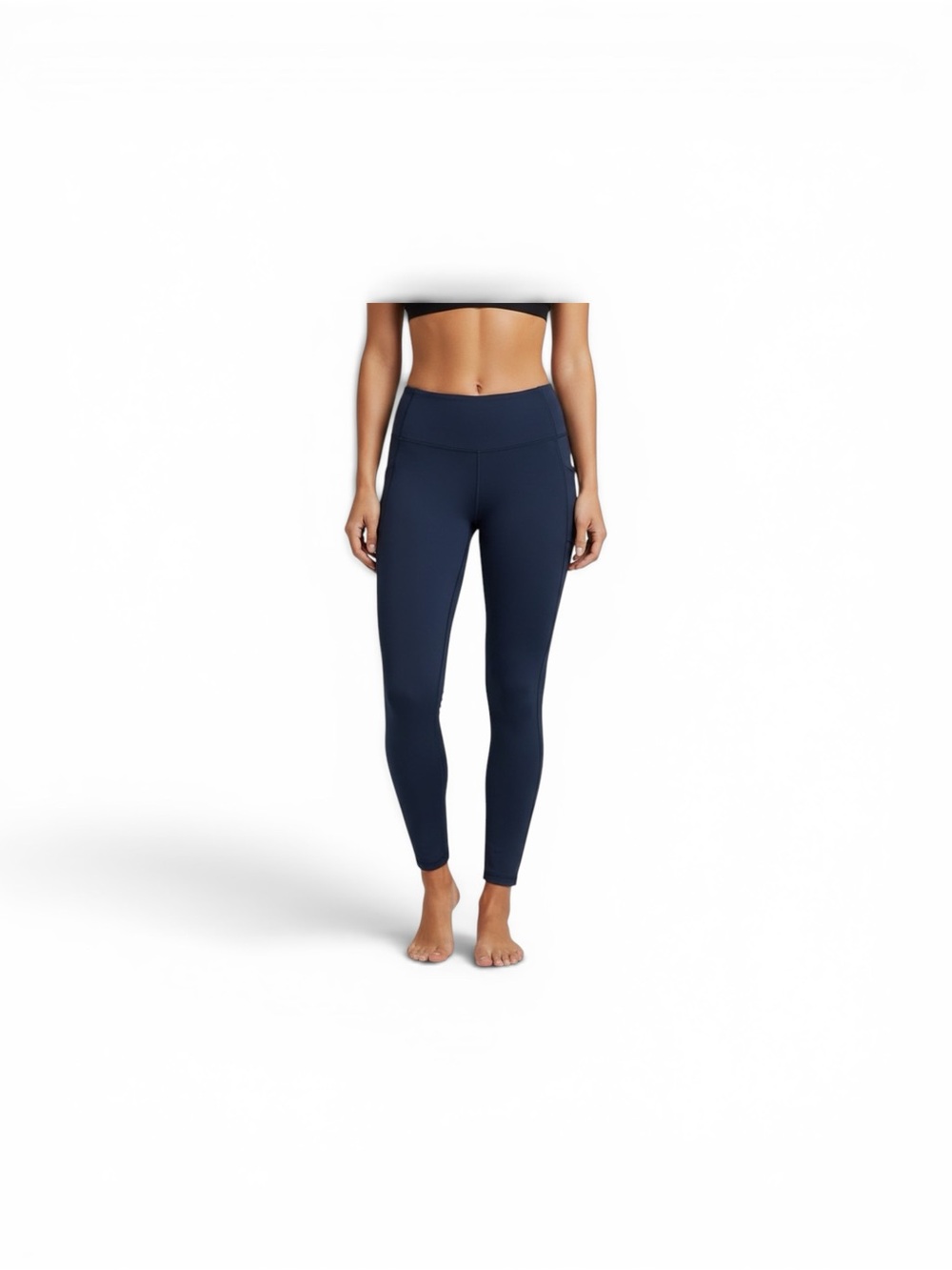 Fleeced Navy Blue Leggings fits L-XL